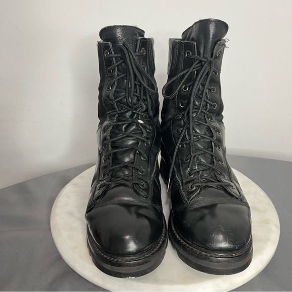 Tactical Boots Fits Mens US 10 Jump Combat Boots Grunge VTG Military Workwear - Picture 3 of 13